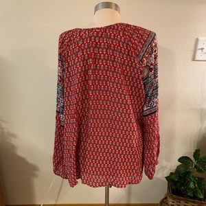 CB casual Tops - NWOT Red and blue blouse CB casual Tops - NWOT Red and blue blouse